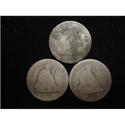 1876,77 & 91 SEATED LIBERTY QUARTERS