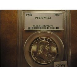 1948 FRANKLIN HALF DOLLAR PCGS MS64