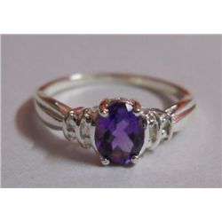 2.040g Ring of Amethyst Sterling Silver