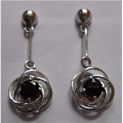 5.170g Earrings of Garnet Sterling Silver