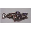 Image 2 : 6.110g Pendant of Amethyst and CZ Sterling Silver