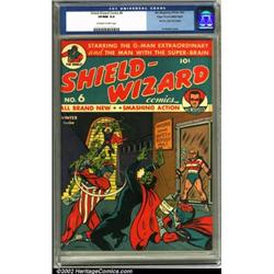 Shield-Wizard Comics #6 Mile High pedigree (MLJ, 1941) CGC VF/NM 9.0 Off-white to white pages. A...