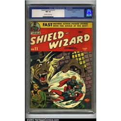Shield-Wizard Comics #11 Rockford pedigree (MLJ, 1943) CGC NM- 9.2 Off-white to white pages. A se...