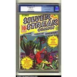 Silver Streak Comics #1 (Lev Gleason, 1939) CGC VF/NM 9.0 Cream to off-white pages. The silver me...