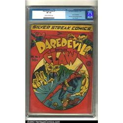 Silver Streak Comics #7 (Lev Gleason, 1941) CGC VF- 7.5 Cream to off-white pages. Highly prized b...