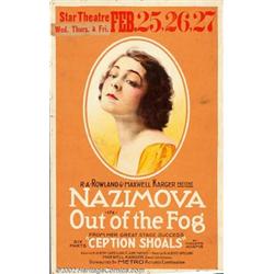 Out of the Fog (Metro, 1919). Window Card (14" X 22"). Based on the play "Ception Shoals", Alla N...