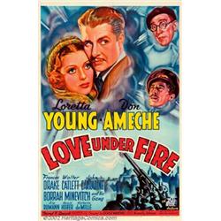 Love Under Fire (Twentieth Century Fox, 1937). One Sheet (27" X 41"). A love story set amidst the...