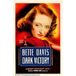 Dark Victory (Warner Brothers, 1939). One Sheet (27" X 41"). This soaper has long been held as a...