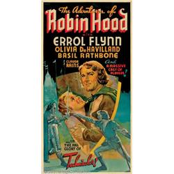 Adventures of Robin Hood (Warner Brothers, 1938) Three Sheet (41" X 81").  This gorgeous "other c...