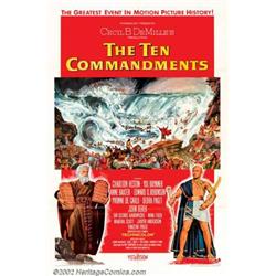 Ten Commandments, The (Paramount, 1956). One Sheet (27" X 41") Style A.  Cecil B. DeMille's bibli...