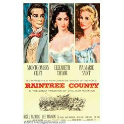 Raintree County (MGM, 1957). One Sheet (27" X 41"). Dramatic civil war-era drama about a woman wh...