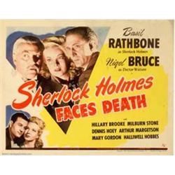 Sherlock Holmes Faces Death (Universal, 1943). Title Lobby Card (11' X 14"). Wonderful title lobb...