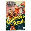 Image 1 : Gunsmoke Ranch (Republic, 1937). One Sheet (27" X 41"). The Three Mesquiteers try to thwart a lan...