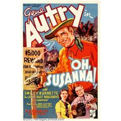 Oh Susanna (Republic, 1936). One Sheet (27" X 41"). One of Gene Autry's most beautiful, early pos...