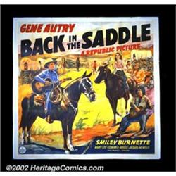 Back in the Saddle (Republic, 1941). Six Sheet (81" X 81"). Perhaps one of the most recognizable...