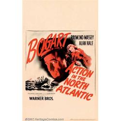 Action in the North Atlantic (Warner Brothers, 1943). Window Card (14" X 22") Humphrey Bogart sta...