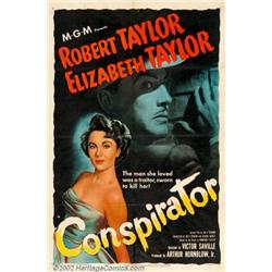 Conspirator (Loew's, 1949). One Sheet (27" X 41"). Young Elizabeth Taylor discovers that her husb...