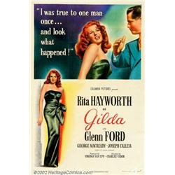 Gilda(Columbia, 1946). One Sheet (27" X 41") Style A. Perhaps "the" Rita Hayworth film with her f...