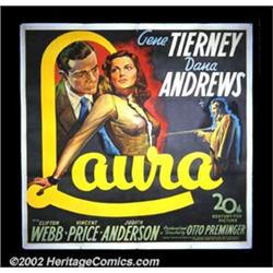 Laura (20th Century Fox 1944). Six Sheet (81" X81"). This large stone litho poster is from one of...