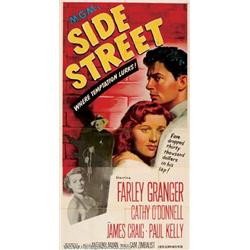 Side Street (MGM, 1950). Three Sheet (41" X 81"). A man who is down on his luck, played by Farley...
