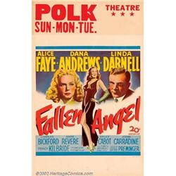 Fallen Angel (Twentieth Century Fox, 1945). Window Card (14" X 22") Dana Andrews plays a man who...
