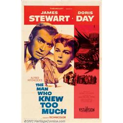 Man Who Knew Too Much, The (Paramount, 1956). One Sheet (27" X 41"). Doris Day and Jimmy Stewart...