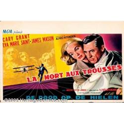 North by Northwest (MGM, 1959). Belgian Poster (14" X 22"). Cary Grant plays a Madison Avenue adv...