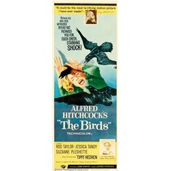 Birds, The (Universal, 1963). Insert (14" X 36"). Hitchcock's classic horror of an isolated commu...
