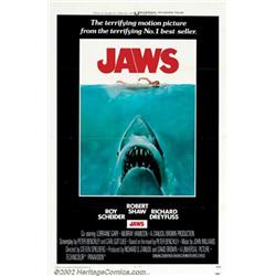 Jaws (Universal, 1975). One Sheet (27" X 41"). Steven Spielberg frightening horror masterpiece ab...