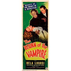 Return of the Vampire (Columbia, 1943). Insert (14" X 36"). This was perhaps Bela Lugosi's last r...