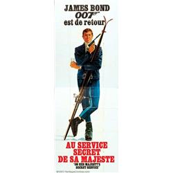 On Her Majesty's Secret Service (United Artists, 1969). French Two Panel (47" X 120"). Bond is ba...
