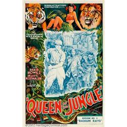 Queen Of The Jungle (Screen Attractions Corp., 1935). One Sheet (27" X 41"). This pretty stone li...