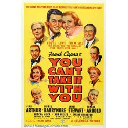 You Can't Take It With You (Columbia, 1938). One Sheet (27" X 41"). A Kaufman-Hart play about an...