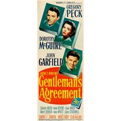 Gentleman's Agreement (20th Century Fox, 1947). Insert (14" X 36"). Very Fine, Rolled.  Important...