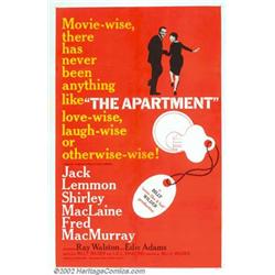 Apartment, The (United Artists, 1960). One Sheet (27' X 41"). This bittersweet Billy Wilder comed...