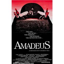 Amadeus (Orion, 1984). One Sheet (27"' X 41").  Milos Forman's epic film depicting the brief, hed...