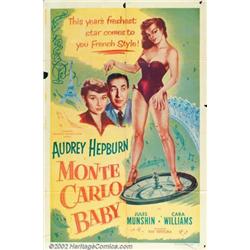 Monte Carlo Baby (Filmakers Releasing Organization, R1953). One Sheet (27" X 41"). While on the F...