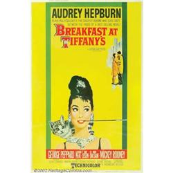 Breakfast At Tiffany's (Paramount, 1961). (40" X 60"). Offered here is the very rare hard-stock p...