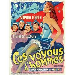 Ces Voyous d'hommes (Le Union de Producteurs, 1953). French (47" X 63"). Beautiful stone litho po...
