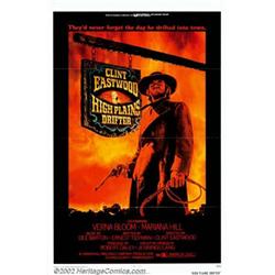 High Plains Drifter (Universal, 1973). One Sheet (27" X 41"). The dark, moody, graphics of this p...