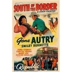 South of the Border (Republic, 1939). One Sheet (27" X 41"). Gene Autry goes down South to preven...