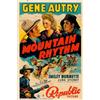 Image 1 : Mountain Rhythm (Republic, 1939). One Sheet (27" X 41"). Gene Autry's out to help the ranchers sa...