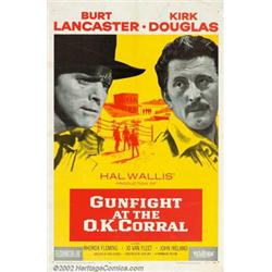 Gunfight at the O.K. Corral (Paramount, 1957). One Sheet (27" X 41"). Highly fictionalized but en...