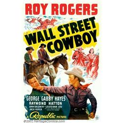 Wall Street Cowboy (Republic, 1939). One Sheet (27" X 41"). This is an early Roy Rogers film in w...