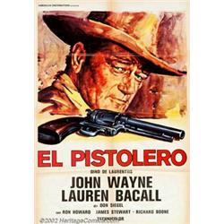 Shootist, The (Paramount, 1976). Spanish (27" X 39"). John Wayne's role as an aging gunfighter dy...