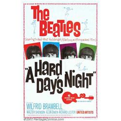 A Hard Day's Night (United Artists, 1964). One Sheet (27" X 41"). Fabulous first outing for the B...