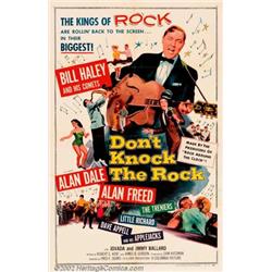 Don't Knock The Rock (Columbia, 1957). One Sheet (27" X 41"). A thin plot line was used as a plat...