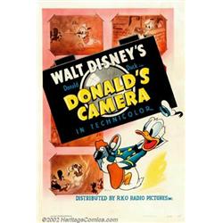 Donald's Camera (RKO, 1941). One Sheet (27" X 41"). Early Donald Duck poster from the cartoon whi...