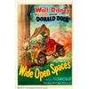 Image 1 : Wide Open Spaces (RKO, 1947). One Sheet (27" X 41"). Funny antics of Donald Duck feeling forced t...