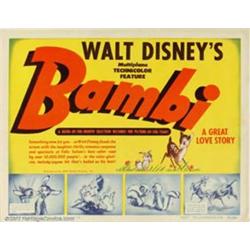 Bambi (RKO, 1942). Title Lobby Card (11" X 14"). Disney produced this famous and popular animated...